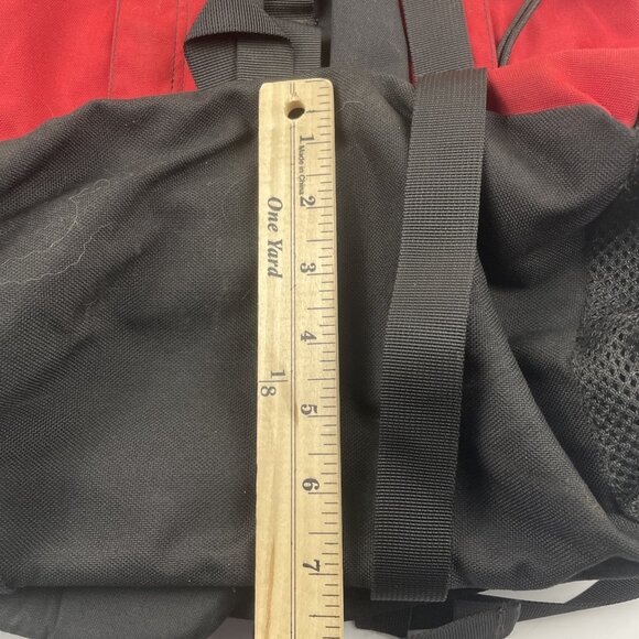 Vintage The North Face Backpack Hike Travel School Padded Waist Chest Clip Red - Picture 5 of 14